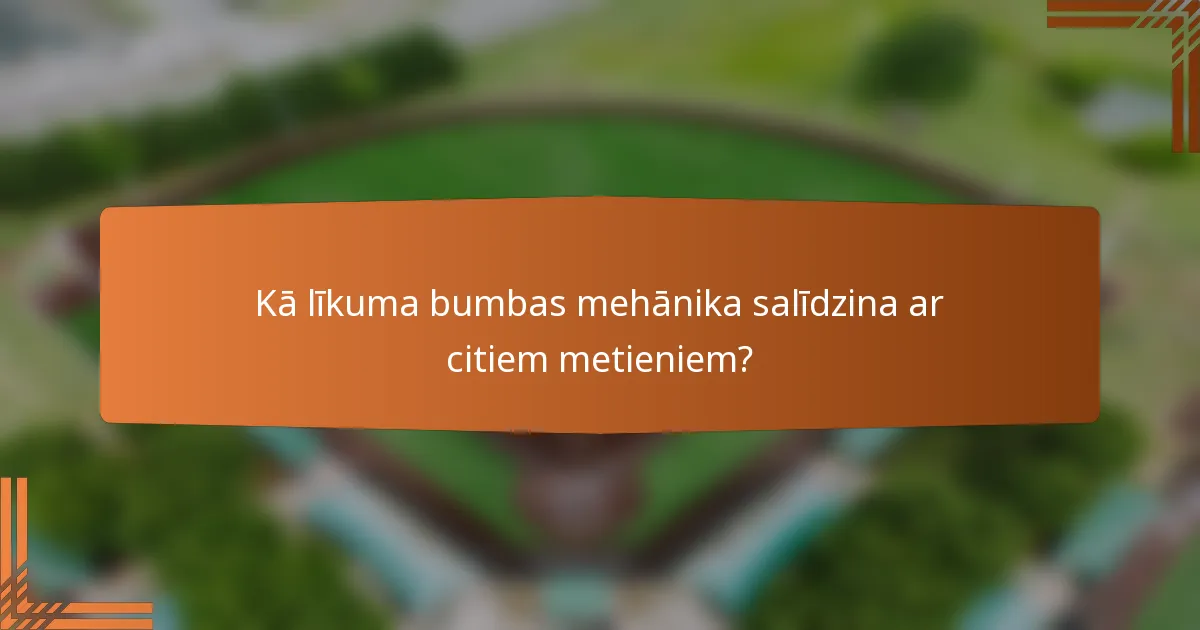 Kā līkuma bumbas mehānika salīdzina ar citiem metieniem?