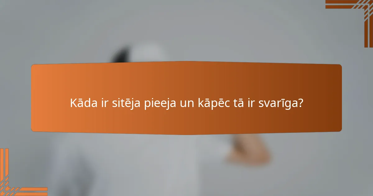Kāda ir sitēja pieeja un kāpēc tā ir svarīga?